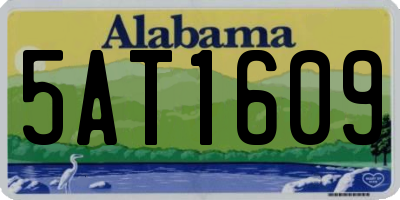 AL license plate 5AT1609