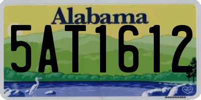 AL license plate 5AT1612