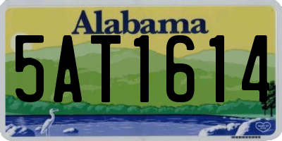 AL license plate 5AT1614