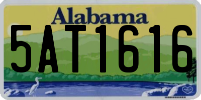AL license plate 5AT1616