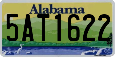 AL license plate 5AT1622
