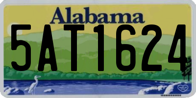 AL license plate 5AT1624