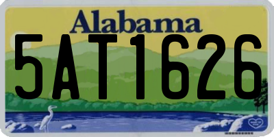 AL license plate 5AT1626