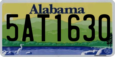 AL license plate 5AT1630