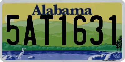 AL license plate 5AT1631