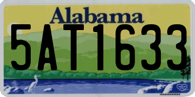 AL license plate 5AT1633