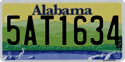 AL license plate 5AT1634