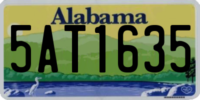 AL license plate 5AT1635