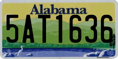 AL license plate 5AT1636