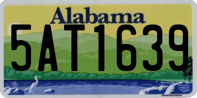 AL license plate 5AT1639