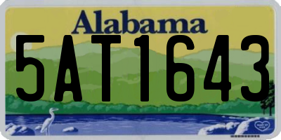 AL license plate 5AT1643