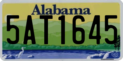 AL license plate 5AT1645