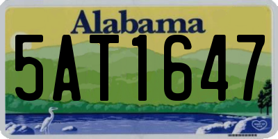 AL license plate 5AT1647