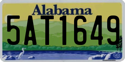 AL license plate 5AT1649