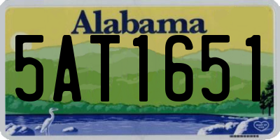 AL license plate 5AT1651
