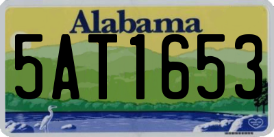 AL license plate 5AT1653