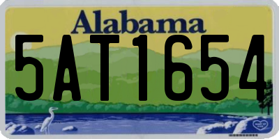 AL license plate 5AT1654