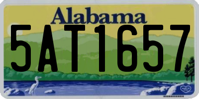 AL license plate 5AT1657