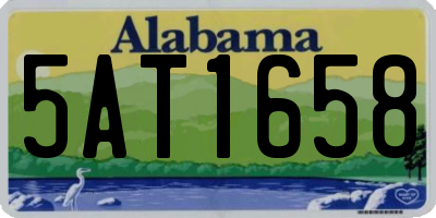 AL license plate 5AT1658