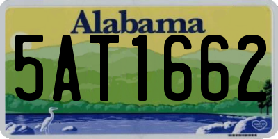AL license plate 5AT1662