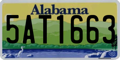 AL license plate 5AT1663