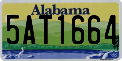 AL license plate 5AT1664