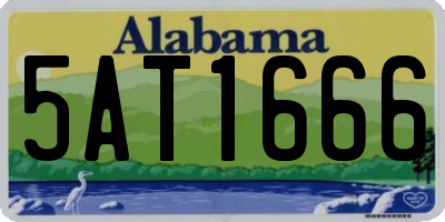 AL license plate 5AT1666