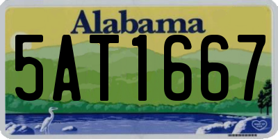 AL license plate 5AT1667