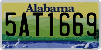 AL license plate 5AT1669