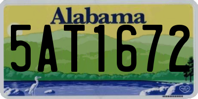 AL license plate 5AT1672