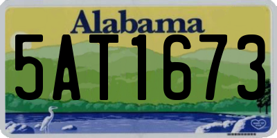 AL license plate 5AT1673