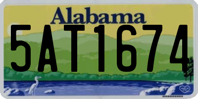 AL license plate 5AT1674