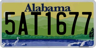 AL license plate 5AT1677