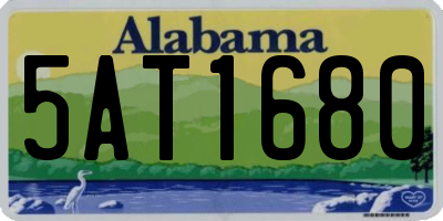 AL license plate 5AT1680