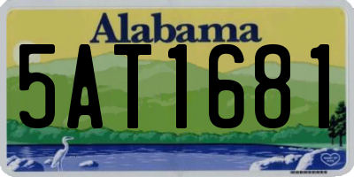 AL license plate 5AT1681