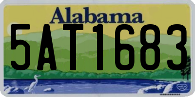 AL license plate 5AT1683