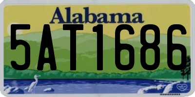 AL license plate 5AT1686