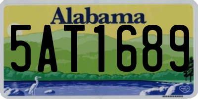 AL license plate 5AT1689