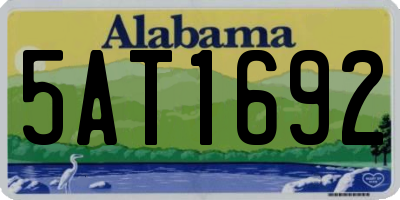 AL license plate 5AT1692