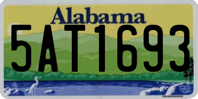 AL license plate 5AT1693