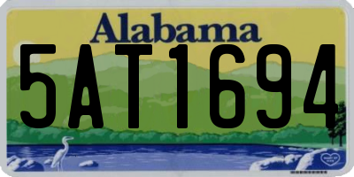 AL license plate 5AT1694
