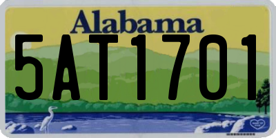 AL license plate 5AT1701