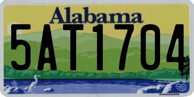 AL license plate 5AT1704