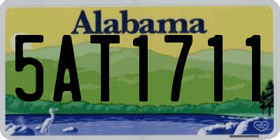 AL license plate 5AT1711