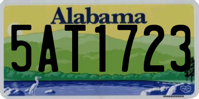 AL license plate 5AT1723