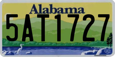 AL license plate 5AT1727