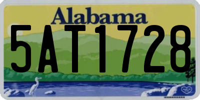 AL license plate 5AT1728