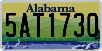 AL license plate 5AT1730