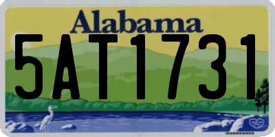 AL license plate 5AT1731