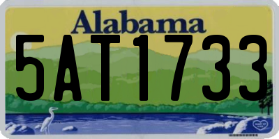 AL license plate 5AT1733